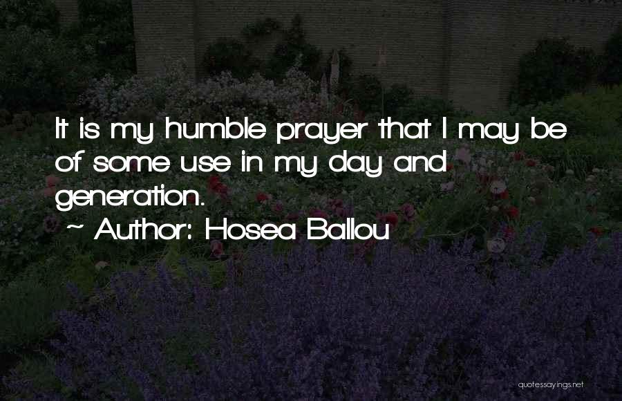 Humble Quotes By Hosea Ballou