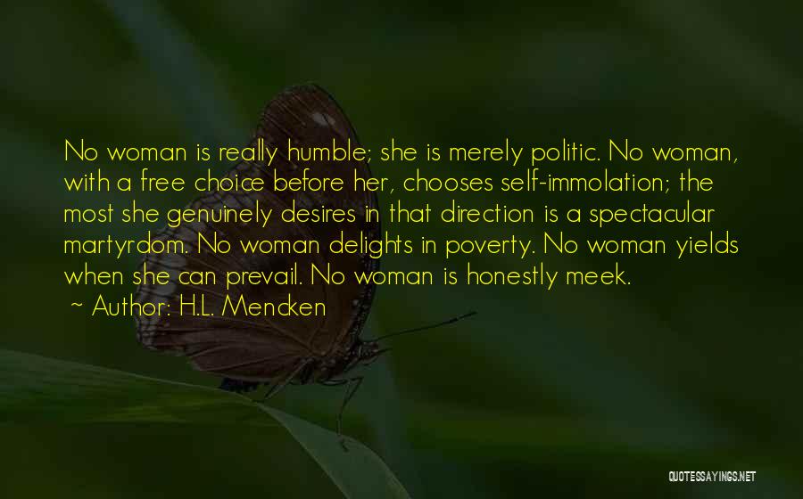 Humble Woman Quotes By H.L. Mencken