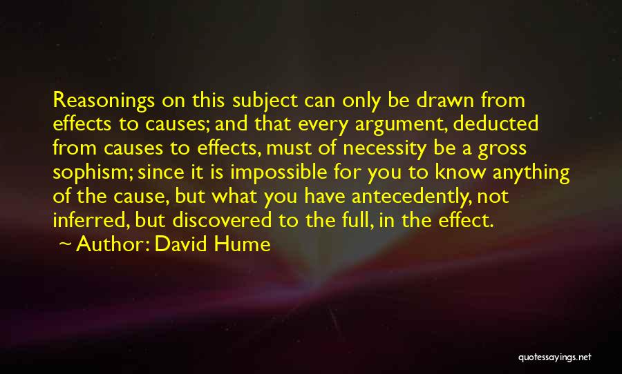 Hume Cause And Effect Quotes By David Hume