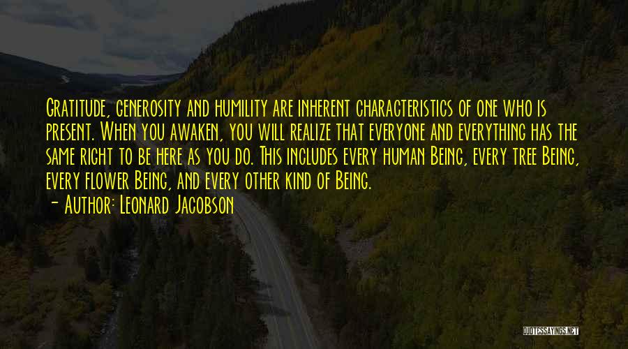 Humility And Gratitude Quotes By Leonard Jacobson