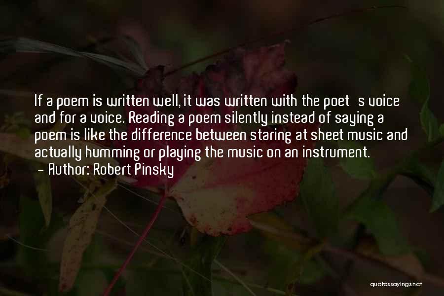 Humming Music Quotes By Robert Pinsky