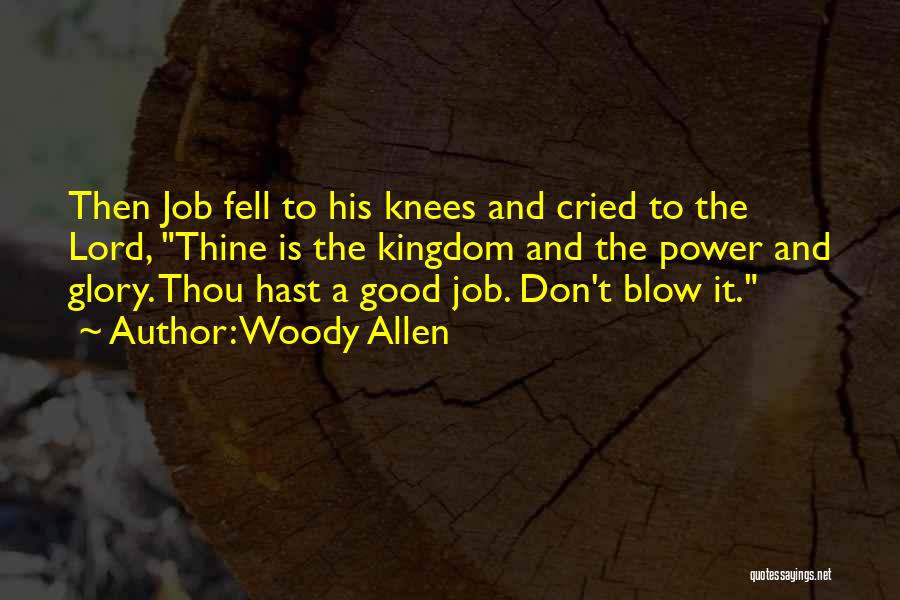 Humorous God Quotes By Woody Allen