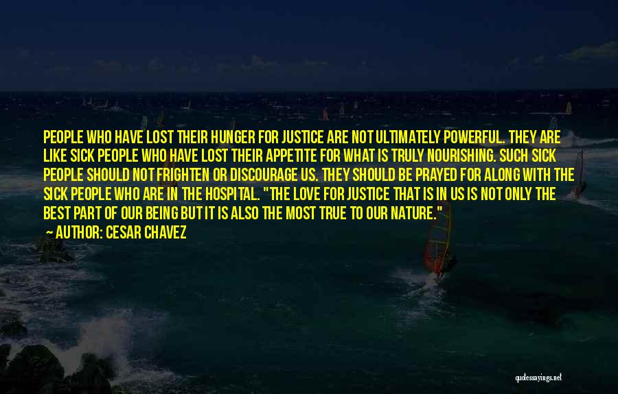 Hunger For Love Quotes By Cesar Chavez
