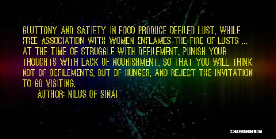 Hunger Inspirational Quotes By Nilus Of Sinai