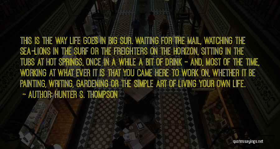 Hunter S Thompson Big Sur Quotes By Hunter S. Thompson