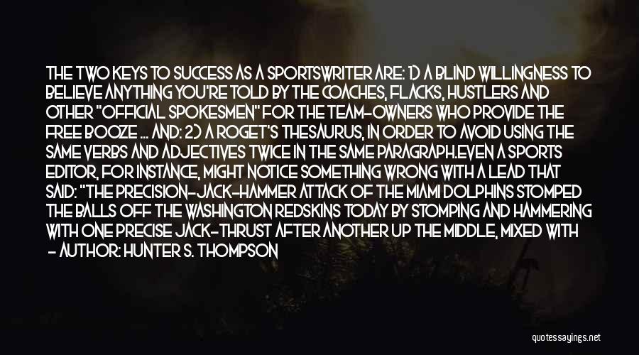 Hunter Thompson Funny Quotes By Hunter S. Thompson