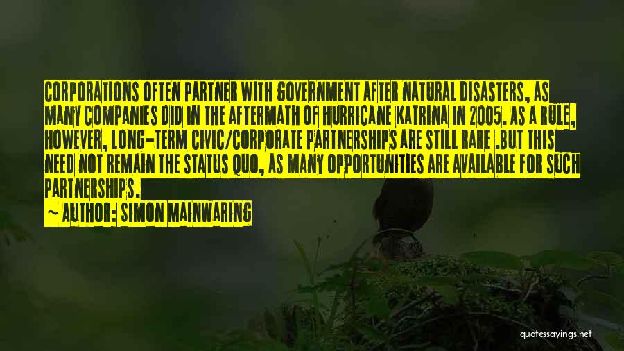 Hurricane Katrina Quotes By Simon Mainwaring