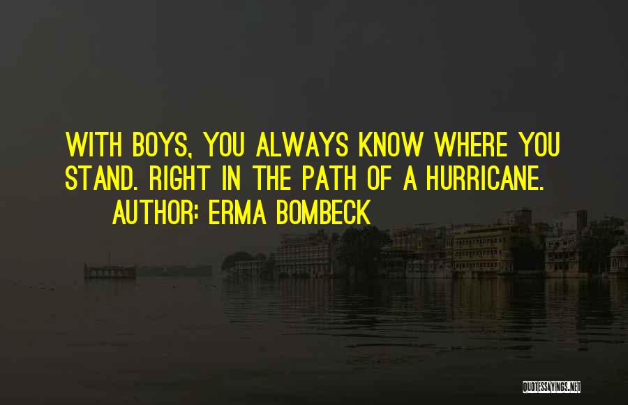 Hurricane Quotes By Erma Bombeck