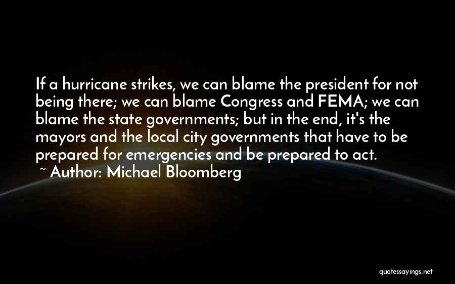 Hurricane Quotes By Michael Bloomberg