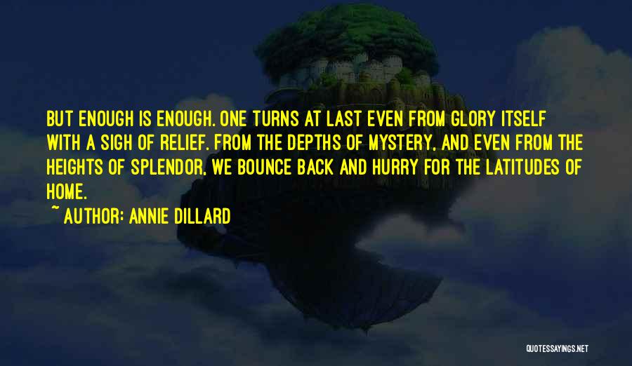 Hurry And Come Home Quotes By Annie Dillard