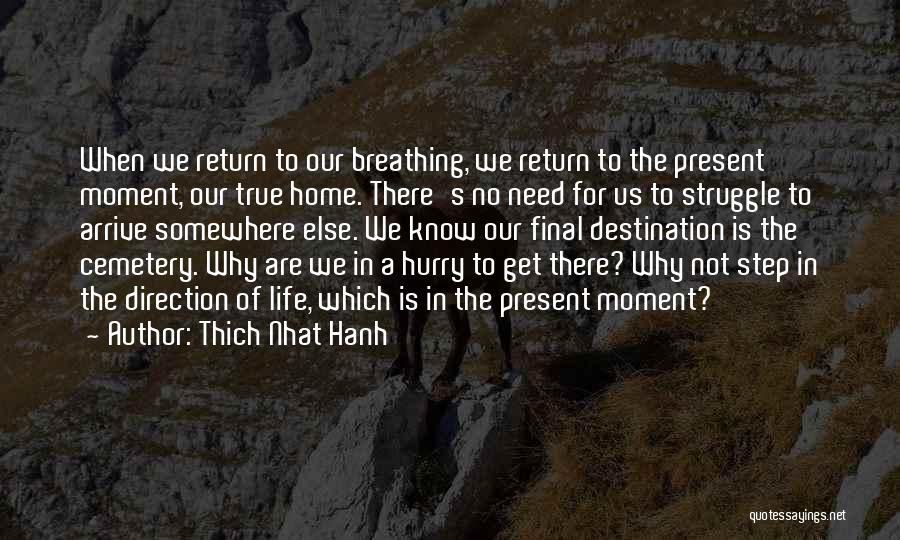 Hurry And Come Home Quotes By Thich Nhat Hanh