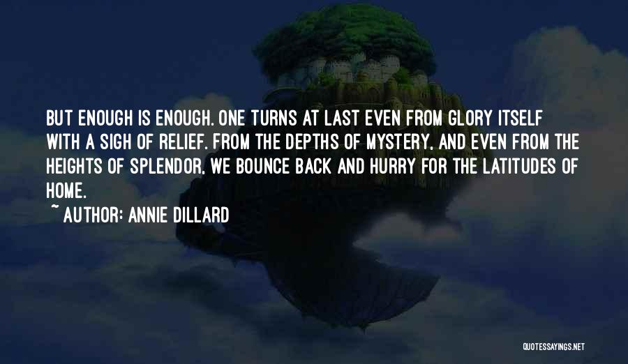 Hurry Back Home Quotes By Annie Dillard