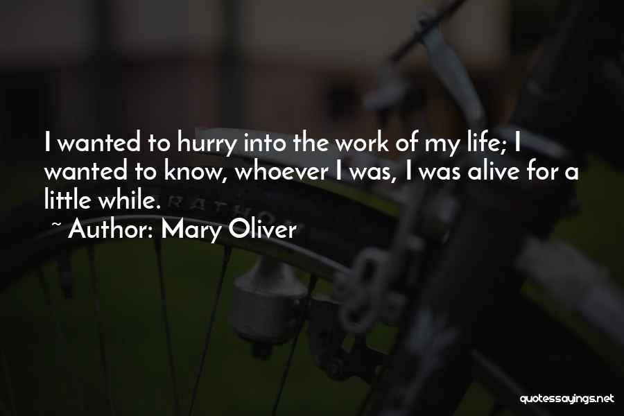 Hurry Quotes By Mary Oliver