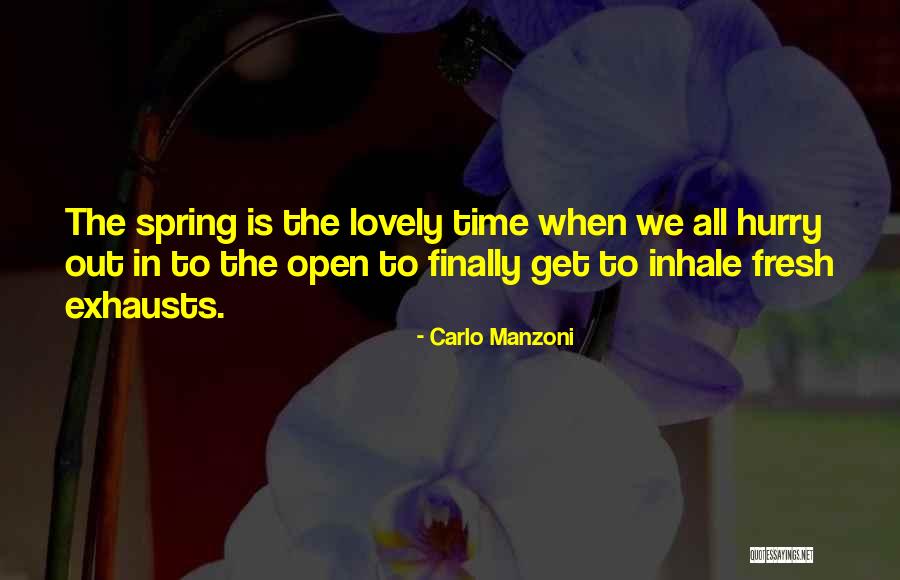 Hurry Up Spring Quotes By Carlo Manzoni