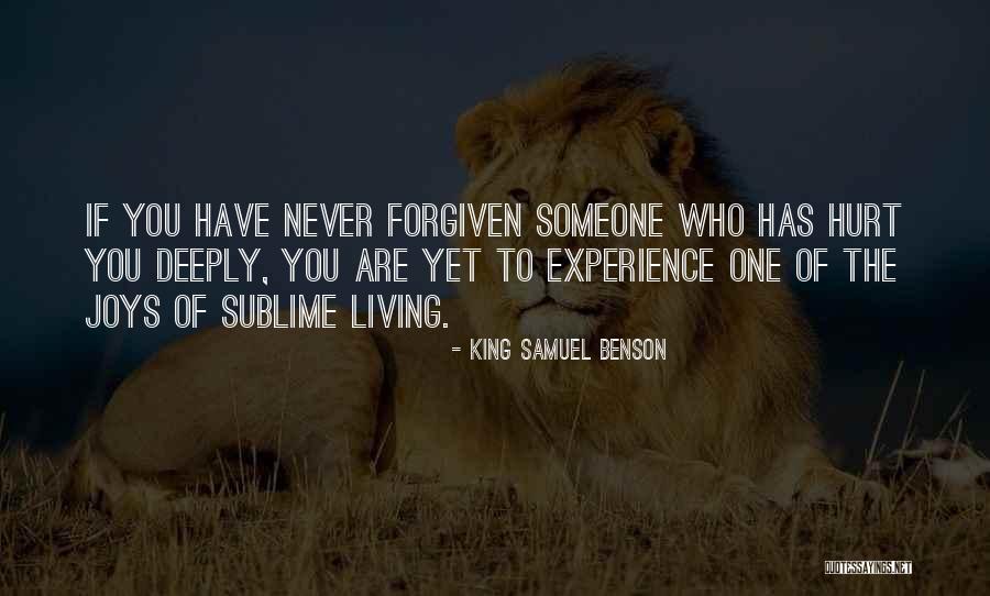 Hurt And Letting Go Quotes By King Samuel Benson Hurt And Letting Go Quotes By King Samuel Benson