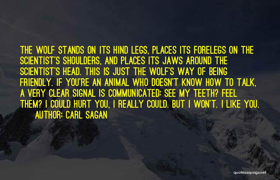 Hurt Animal Quotes By Carl Sagan