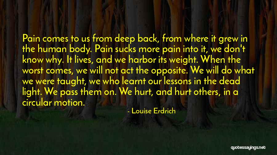 Hurt Back Quotes By Louise Erdrich Hurt Back Quotes By Louise Erdrich