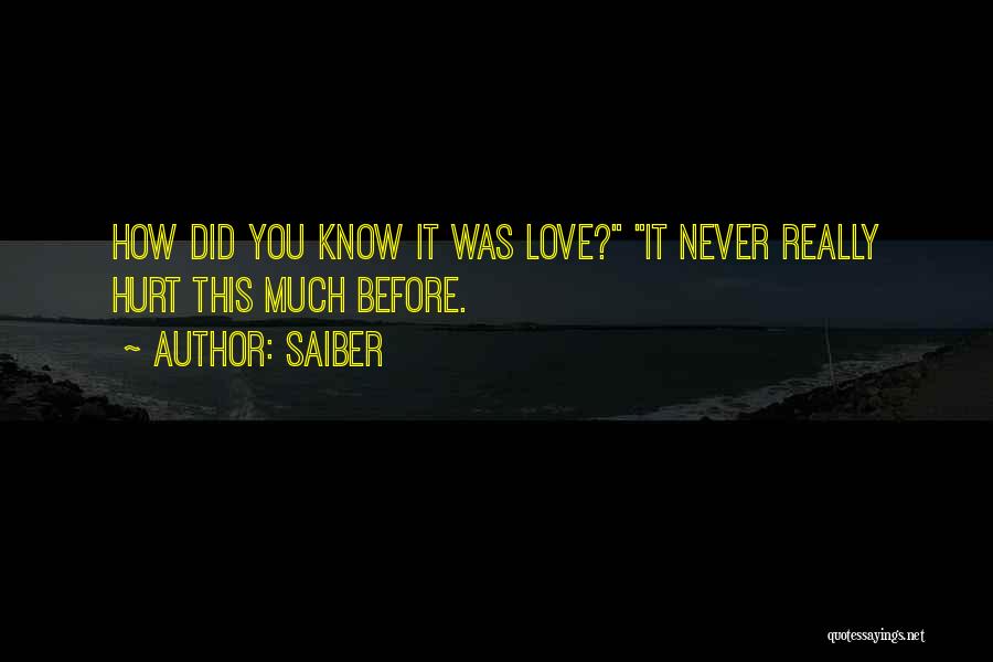 Hurt Before Quotes By Saiber