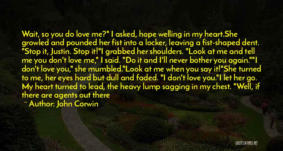 Hurt In Her Eyes Quotes By John Corwin