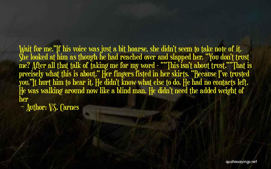 Hurt In Trust Quotes By V.S. Carnes