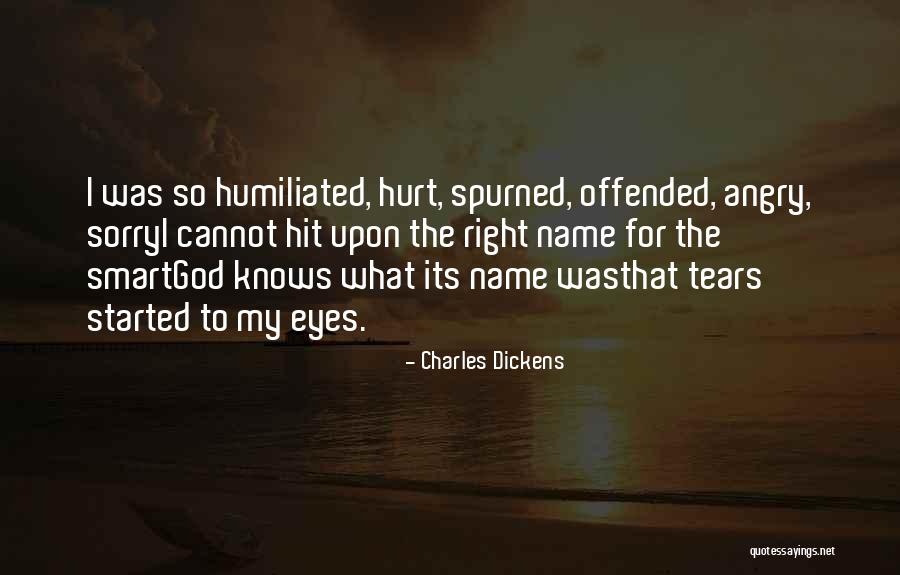 Hurt Offended Quotes By Charles Dickens