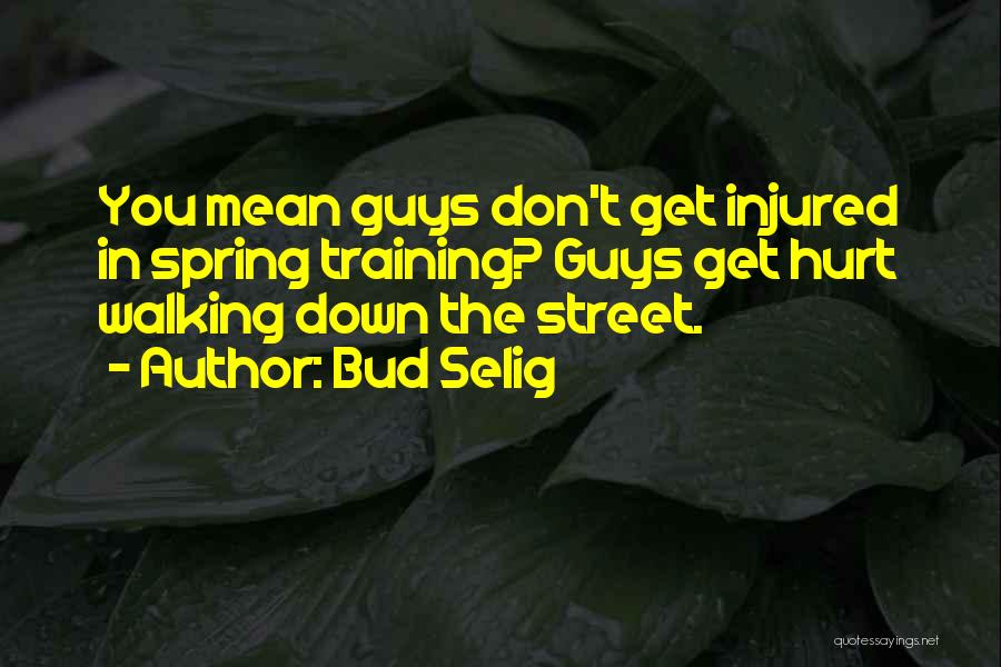 Hurt Or Injured Quotes By Bud Selig