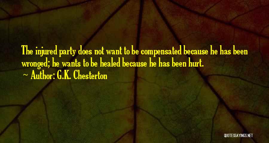 Hurt Or Injured Quotes By G.K. Chesterton