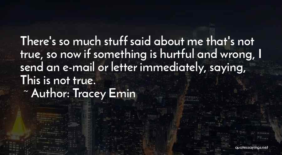 Hurtful Things Said Quotes By Tracey Emin