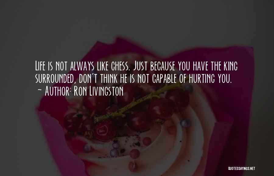 Hurting Because Of Him Quotes By Ron Livingston