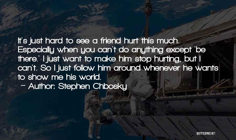 Hurting Best Friend Quotes By Stephen Chbosky