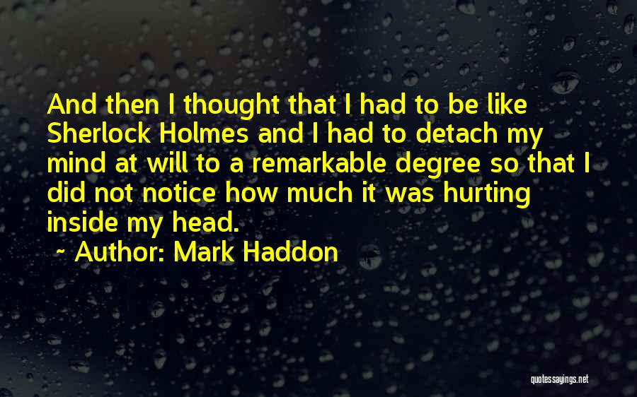 Hurting Me Inside Quotes By Mark Haddon