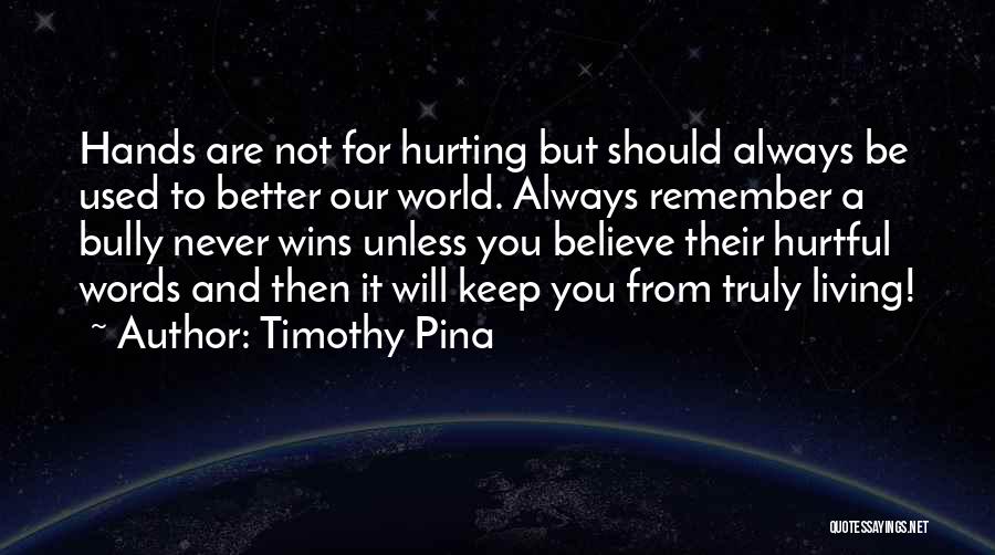 Hurting Someone With Your Words Quotes By Timothy Pina