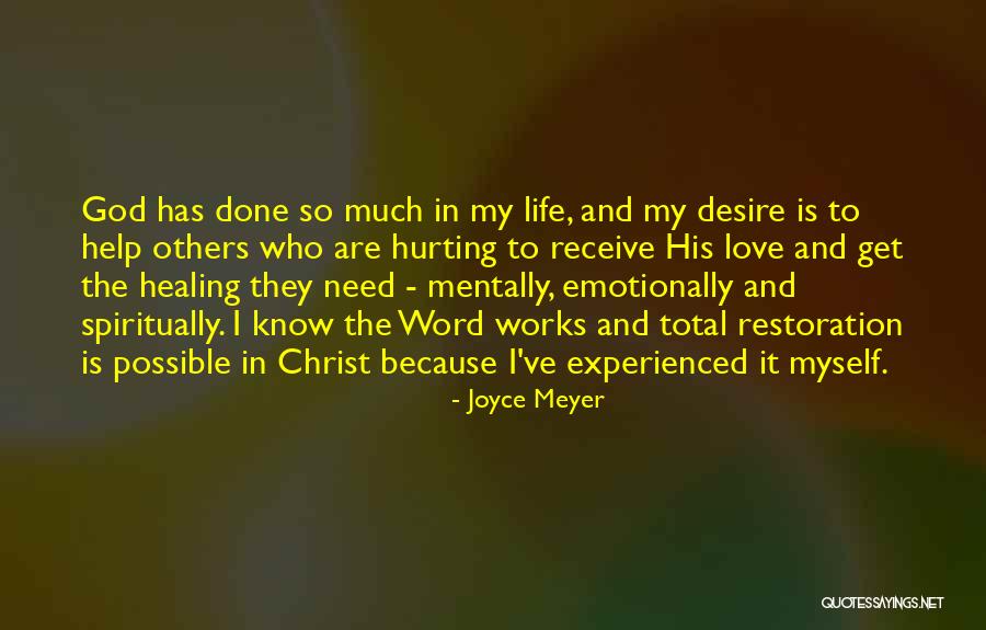 Hurting The Love Of Your Life Quotes By Joyce Meyer Hurting The Love Of Your Life Quotes By Joyce Meyer