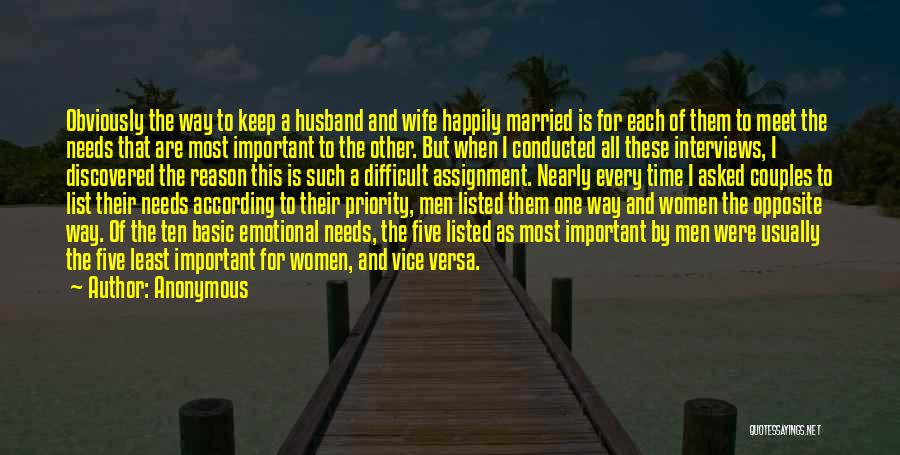 Husband And Wife Quotes By Anonymous