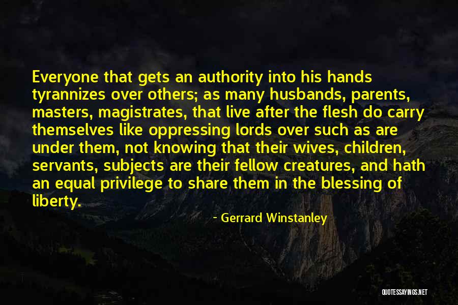 Husband And Wives Quotes By Gerrard Winstanley Husband And Wives Quotes By Gerrard Winstanley