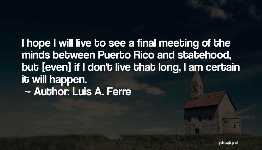 Husband Leaving Wife Quotes By Luis A. Ferre