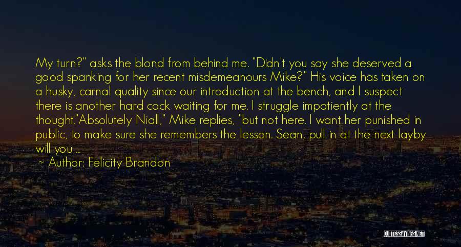 Husky Voice Quotes By Felicity Brandon