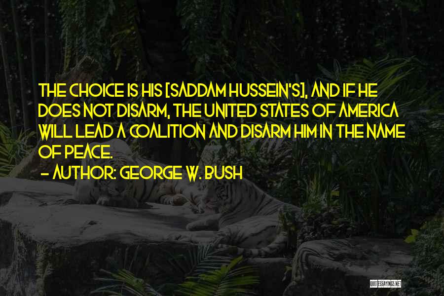 Hussein Quotes By George W. Bush