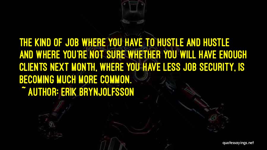Hustle Quotes By Erik Brynjolfsson