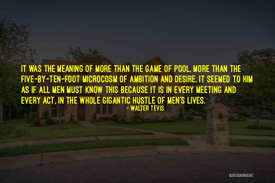 Hustle Quotes By Walter Tevis