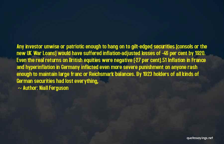 Hyperinflation Germany Quotes By Niall Ferguson