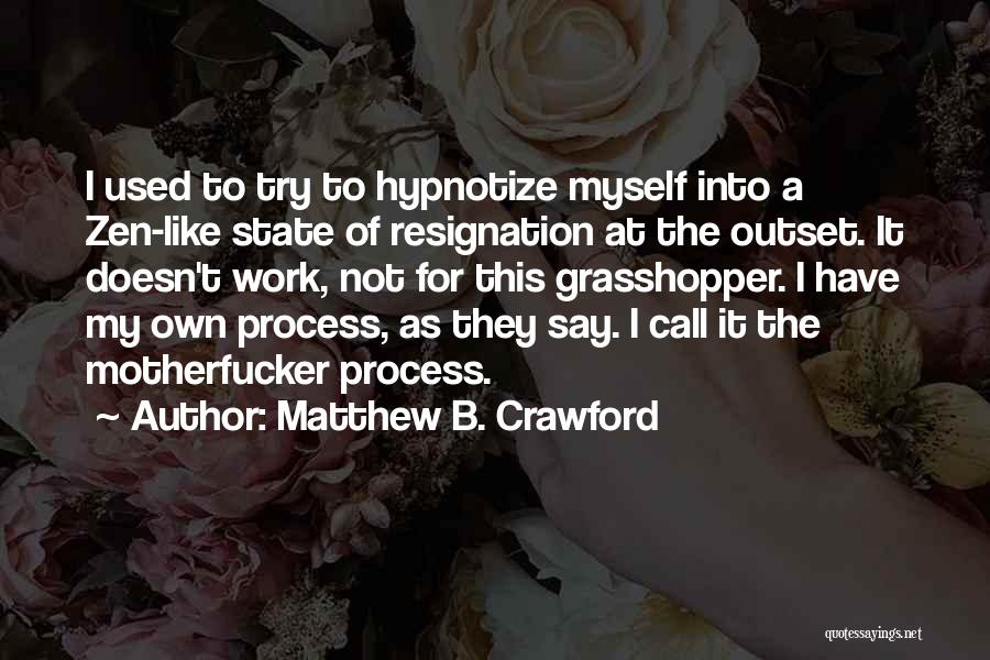 Hypnotize Me Quotes By Matthew B. Crawford