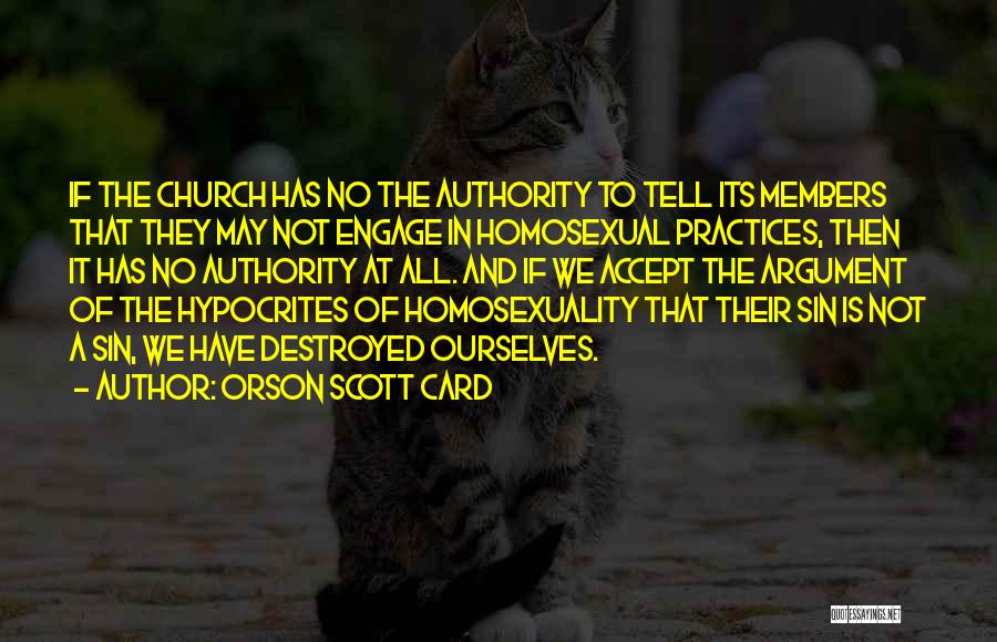 Hypocrites In Church Quotes By Orson Scott Card