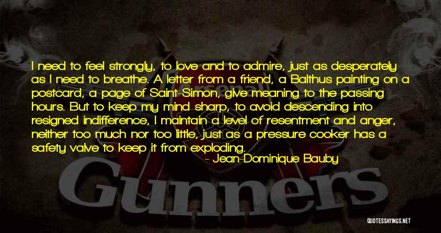 I Admire You Friend Quotes By Jean-Dominique Bauby