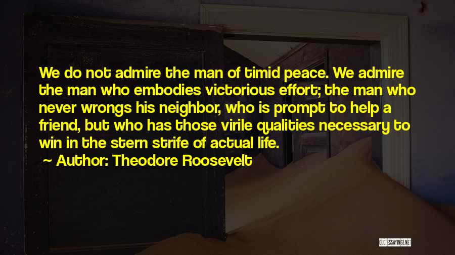 I Admire You Friend Quotes By Theodore Roosevelt