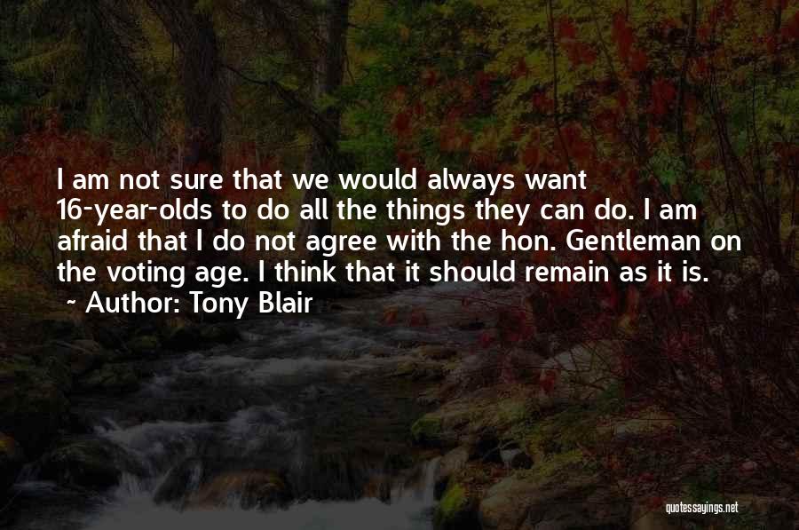 I Am 16 Quotes By Tony Blair