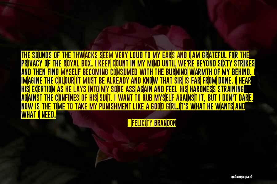 I Am A Good Girl Quotes By Felicity Brandon