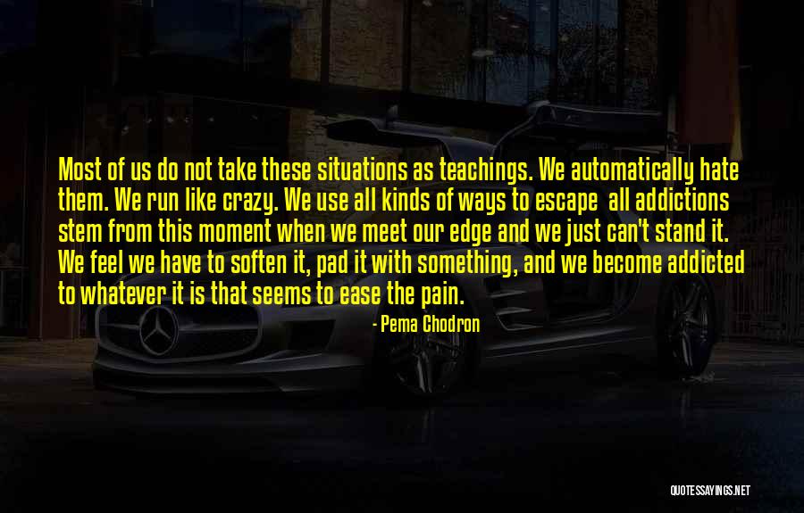 I Am Addicted To You Quotes By Pema Chodron