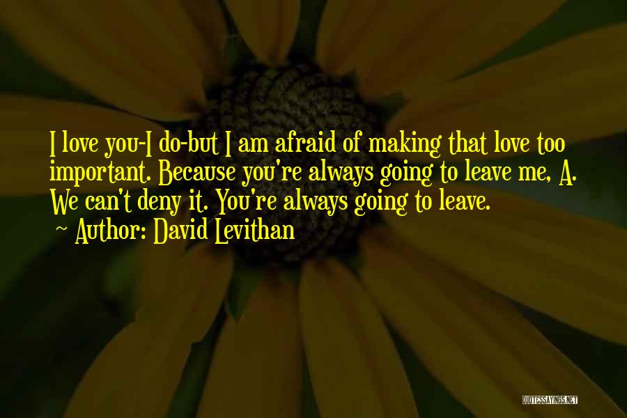 I Am Afraid To Love You Quotes By David Levithan