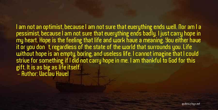 I Am An Optimist Quotes By Vaclav Havel